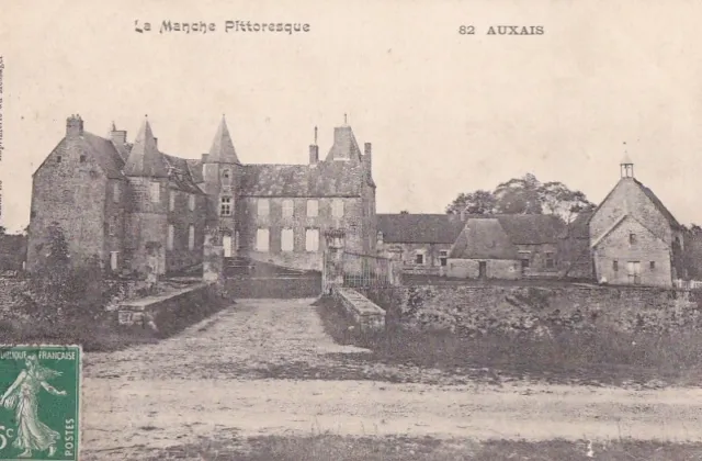 CPA 50 NORMANDIE Env. Coutances Agon-Coutainville AUXAIS Le Château  1908