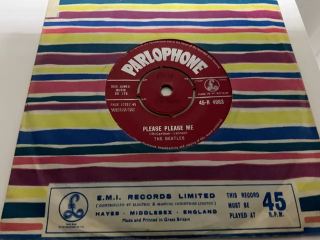 The Beatles - Please please me 1962 UK 45 PARLOPHONE RED LABELS. VG+++ condition