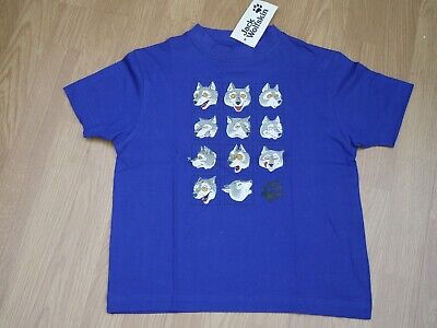 Jack Wolfskin Kids T Shirt Age 4-5 Many Wolves Shirt 100% Cotton New tagged