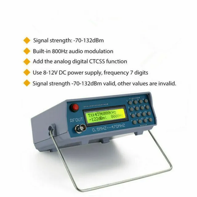 Testeur de générateur de signal RF de haute précision 0 5 MHz 470 MHz pour ta