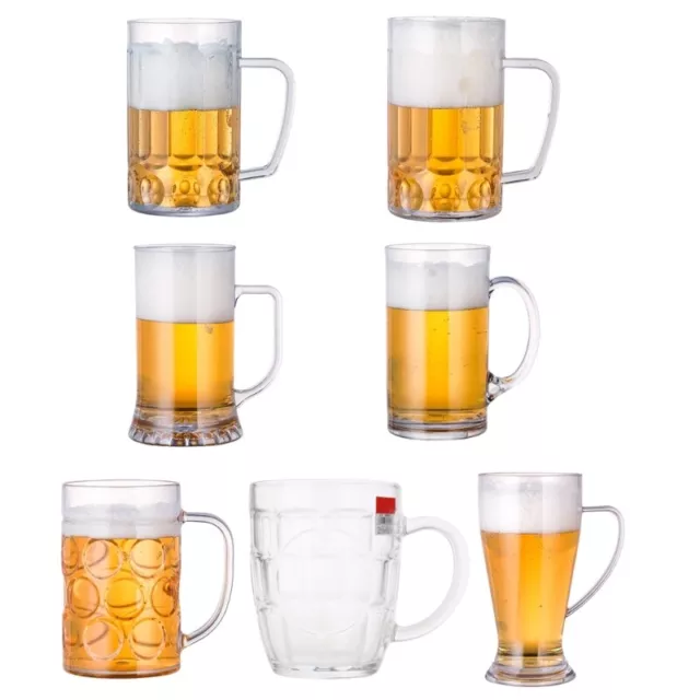 Unbreakable Acrylic Beer Mug Shatterproof Beer Glasses Club Bar Party Cold Drink