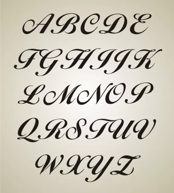 CHELSEA Alphabet Stencil 1 Inch Vintage Fancy Style Font Set