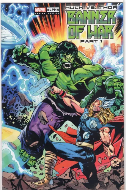 Hulk vs Thor Banner War Alpha Shaw Variant Marvel Comics 2022 NM+
