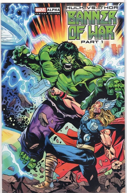 Hulk vs Thor Banner War Alpha Shaw Variant Marvel Comics 2022 NM+