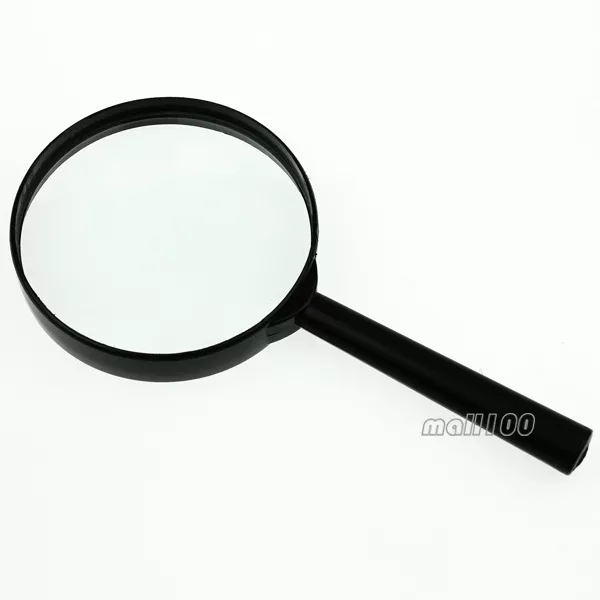 Black Handle Magnifier Plastic Rim Clear Lensed Lens Magnifying Glass Reading 3