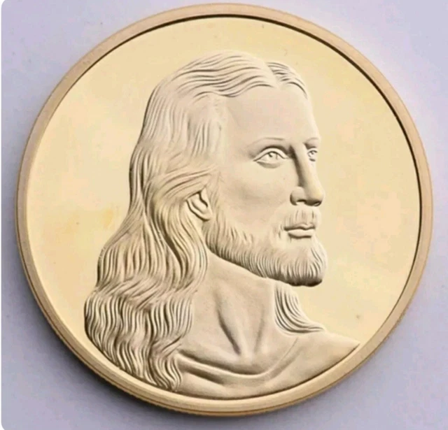 10Pcs Jesus Christ & Last Supper Gold Plated Metal Coin Great