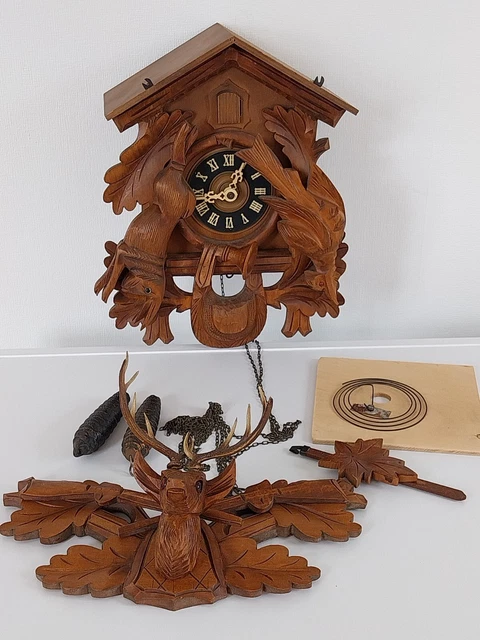 Horloge coucou vintage 1969, forêt noire Allemagne-à restaurer