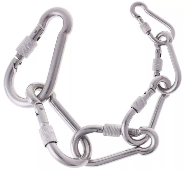 M4 - M12 Eye Locking Carabiner Clip Large Or Small Snap Hooks Clips Heavy  Duty