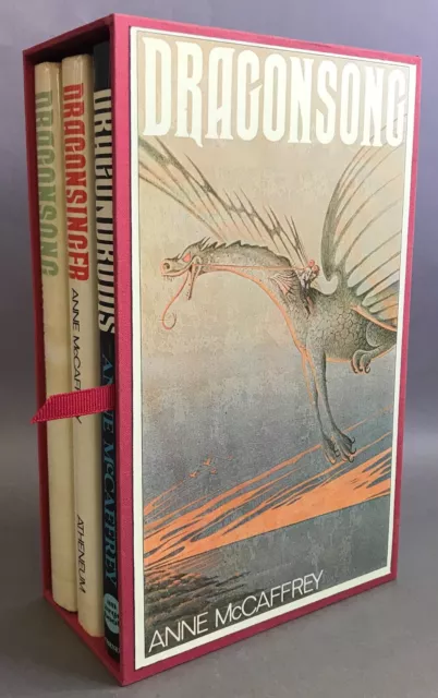 SIGNED/3 Vol. Set Anne McCaffrey Dragonsong Trilogy Atheneum 1976 SIGNED/3 Vol. Set Anne McCaffrey Dragonsong Trilogy Atheneum 1976