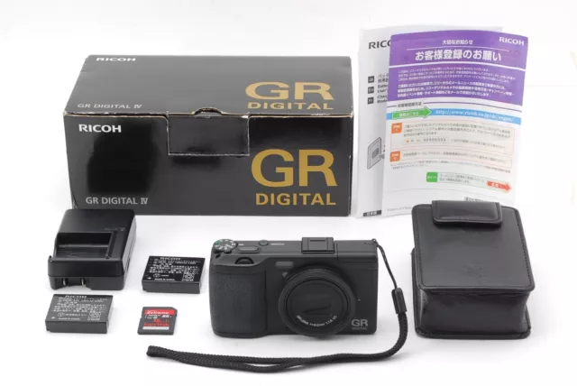 【MINT in BOX】 RICOH GR Digital IV 10.4MP Digital Compact Camera Black JAPAN