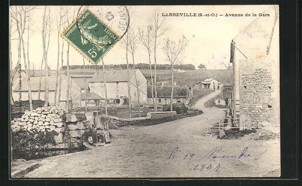 CPA Labbeville, Avenue de la Gare 1907