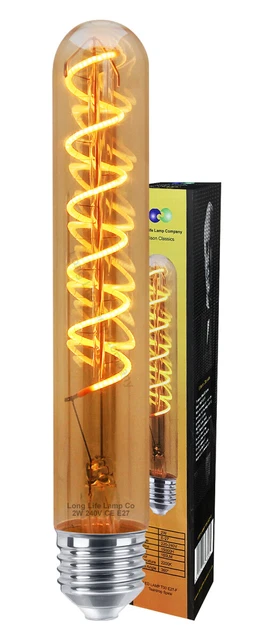 Vintage LED Edison Style Träne Spirale Filament Reagenzglas Glühbirne T30 E27