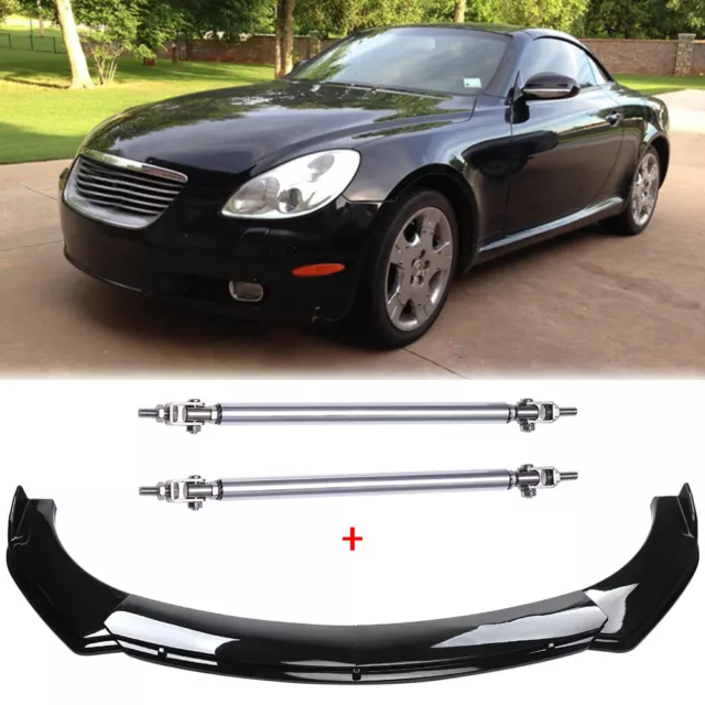 Front Bumper Lower Lip Spoiler Splitter +Strut Rods For Lexus SC300 SC400 SC430