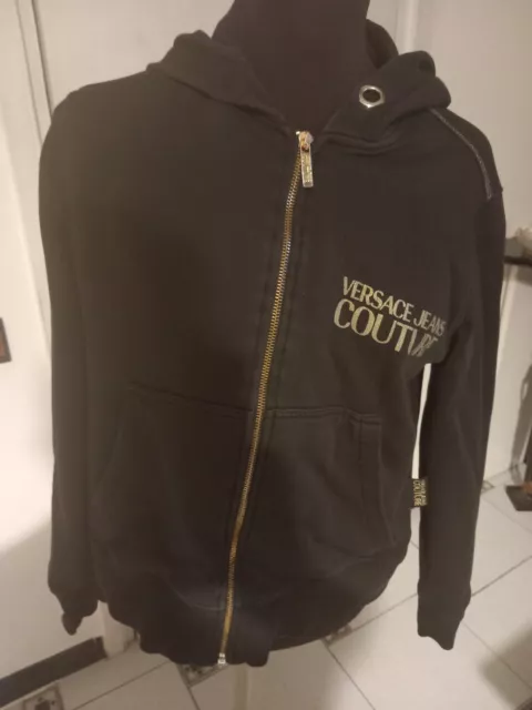 Felpa Con Cappuccio Versace Jeans Couture Taglia M Unisex Nera