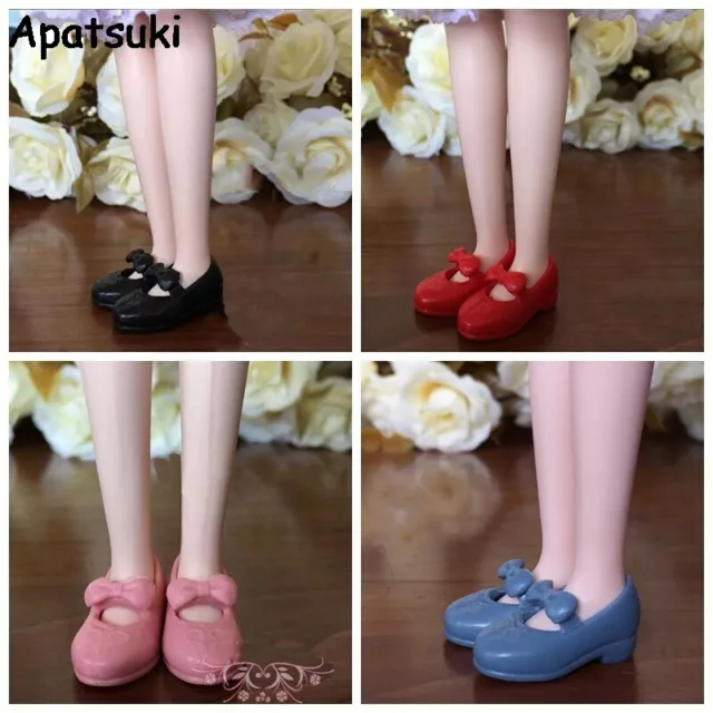 1pair Mary Janes Shoes For Blythe Dolls Bowknot Shoes For Licca Doll For 1/6 Toy