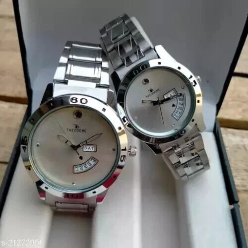 Splendido Coppia Orologi con Giorno, Data Feauture Best Festival Idea Regalo