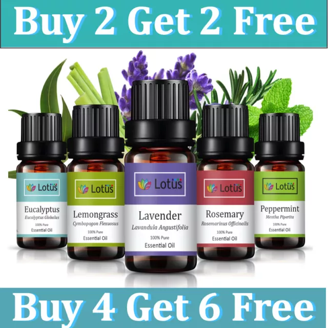 10ml Essential Oil 100% Pure & Natural Aromatherapy Diffuser Essential Oils