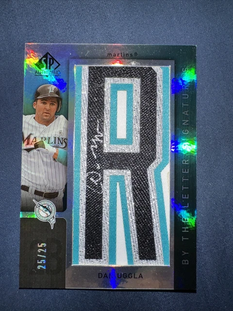 Dan Uggla 2007 SP Authentic By The Letter Signatures Auto Patch SP 25/25 Marlins