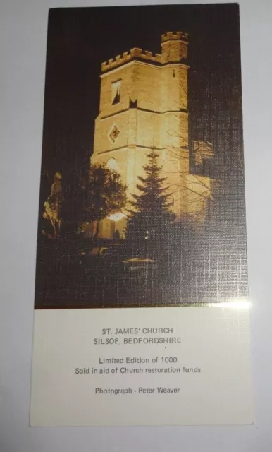 St James' Church Silsoe Vintage Limited Edition Postcard  - Noel Tatt