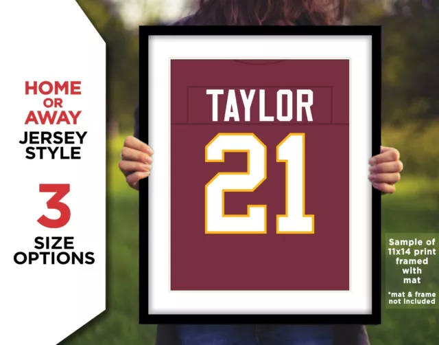 SEAN TAYLOR Jersey Photo Picture Art WASHINGTON REDSKINS - 8x10 11x14 16x20