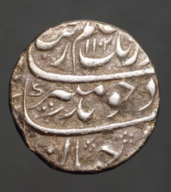 I11-42  MUGHAL, Aurangzeb Alamgir 1658-1707AD, AR Rupee, AH1102 / regnal year 34 2