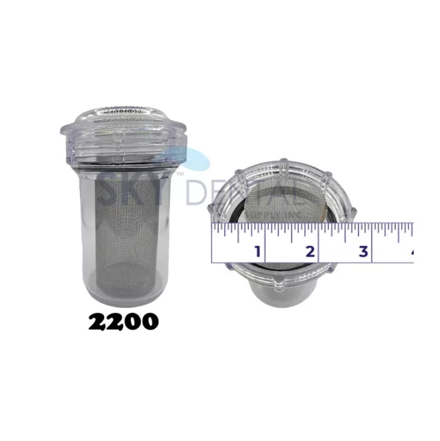 Up to 12x Dental Evacuation Canister Suction Vacuum Traps Filter 2200 (2¾ x 3⅝)