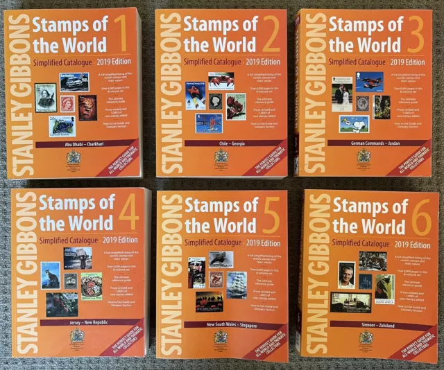 Stanley Gibbons Stamps Of The World Catalogue 2019 Edition Complete 6 Volumes