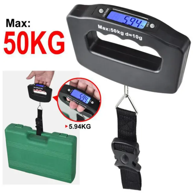 Portable Mini Digital Hand Held Fish Hook Hanging Scale Electronic Weighting.