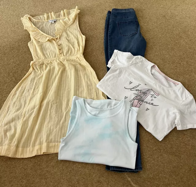 Girls Clothes Bundle Age 13-14 Size 6/8 New Look Dress Denim Leggings Teens