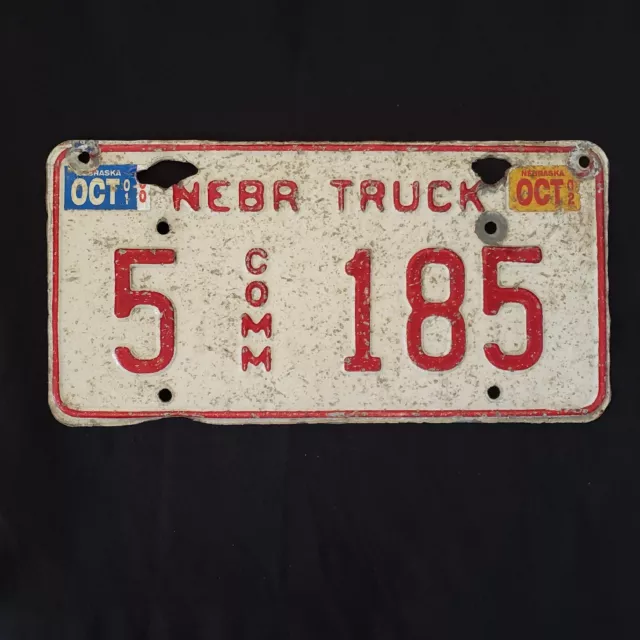 License Plate Nebraska Truck Commercial 5 COMM 185 READ DESCRIPTION single plate