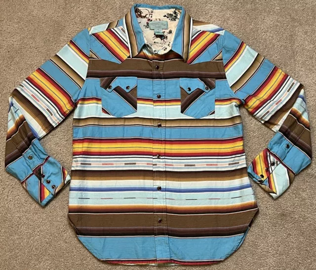 Tasha Polizzi Southwest Aztec Pearl Snap Western Shirt XL