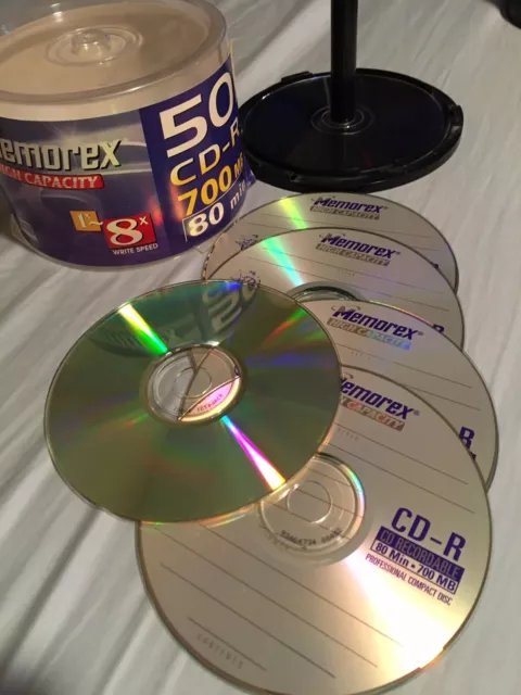 5 Memorex CD-R 04563 Recordable Discs - open box, new - ONLY 5 REMAIN - in case