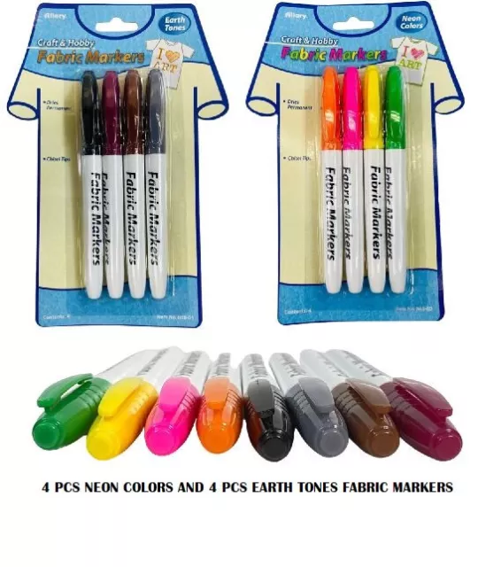 Caja De 36 Tela Rotuladores Con Punta Fina Puntas,Neón & Tierra Tono Colores,144