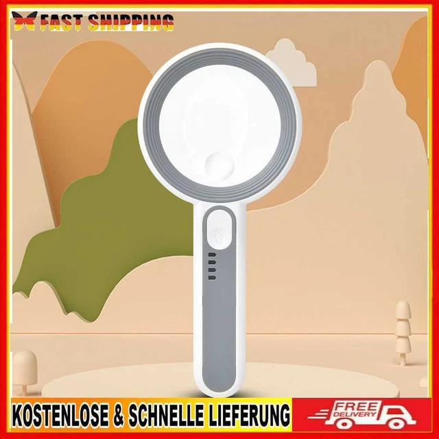 5X 6X 11X 12X 30X Magnifier Handheld Magnifying Glass for Seniors (50mm)