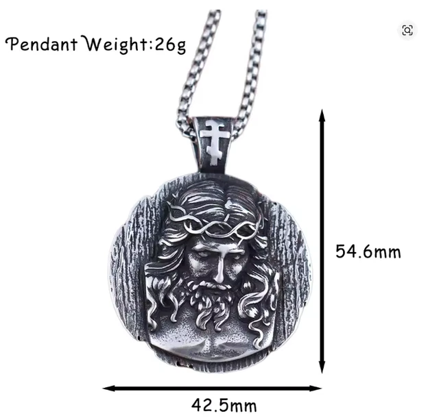 YAHOYA Ciondolo Medaglia San Benedetto Per Uomo Crocifisso In - Foto 7