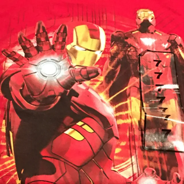 Iron Man 2 TShirt Marvel Comic Entertainment Red Tee Size L-7 Boys El Salvador