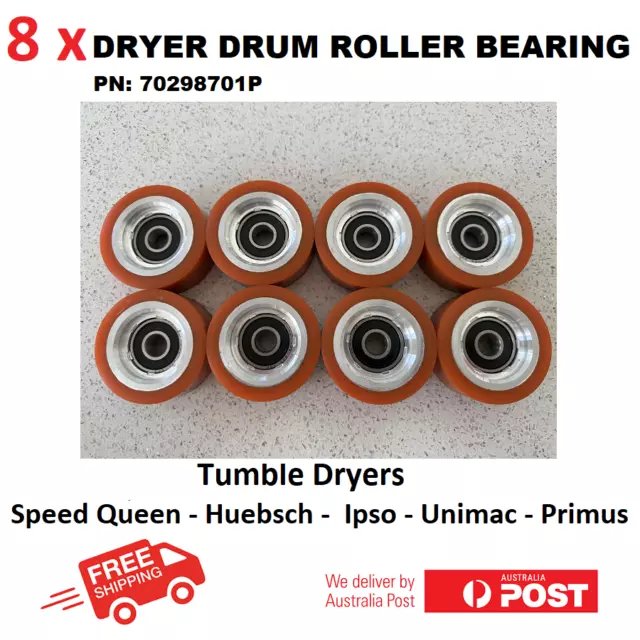 Speed Queen Dryer Drum Roller Bearing 8Pk - 70298701P