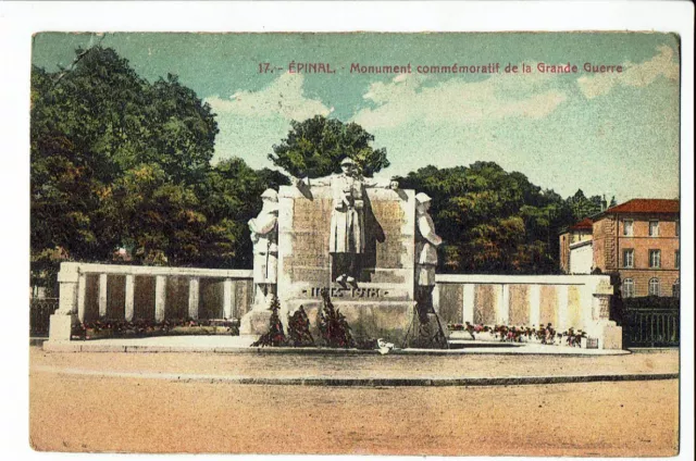 CPA-Carte postale-France -Epinal-Monument commémoratif de la Grande Guerre-1925