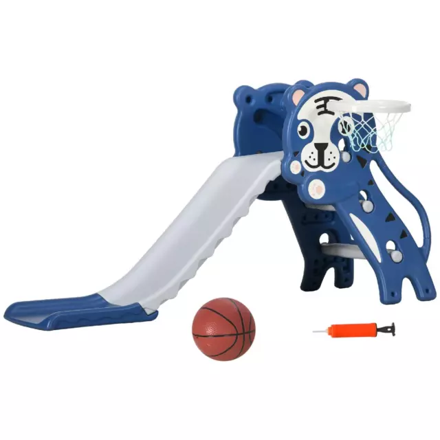 DecHome Scivolo per Bambini 18-36 Mesi con Canestro da Basket 33DH0BUBLU