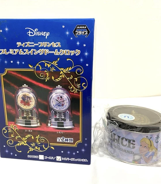 Disney Princess Premium Swing Dome Clock Alice In Wonderland Pocket Watch