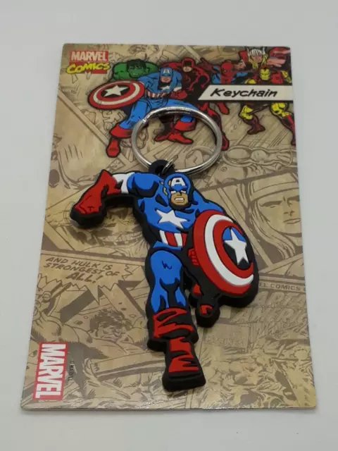 Official Marvel Rubber Keyrings, Captain America, Hulk, Iron Man, Spiderman, New