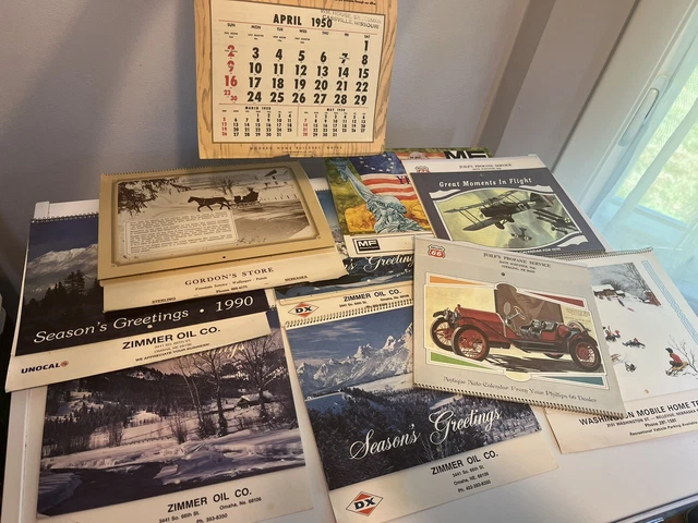 VINTAGE Calendar Lot Zimmer Oil Propane Phillips 66 Gordon’s Advertising NE 10