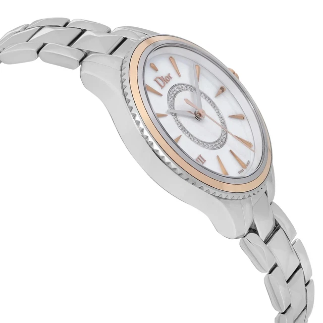 Christian Dior VIII Montaigne Steel Diamond MOP Dial Ladies CD1521I0M001 4