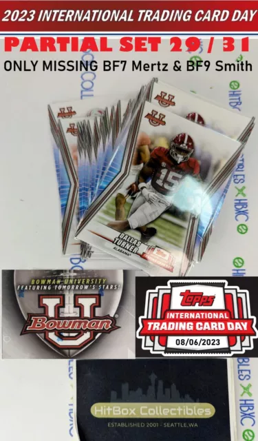 2023 INTERNATIONAL TRADING CARD DAY BOWMAN UNIVERSITY NCAA - Partial Set NTCD-BF