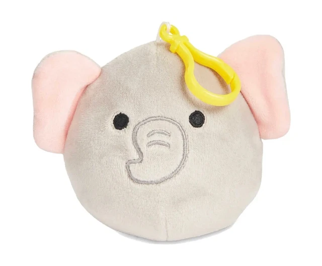SQUISHMALLOW BRIAN THE Grey Dog 3.5" Clipon Plush Kellytoy with Label