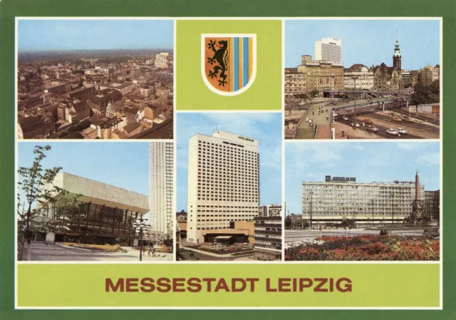 Mehrbild-Farb-AK LEIPZIG Stadtmitte Neues Gewandhaus (Sachsen) (DDR) 1984