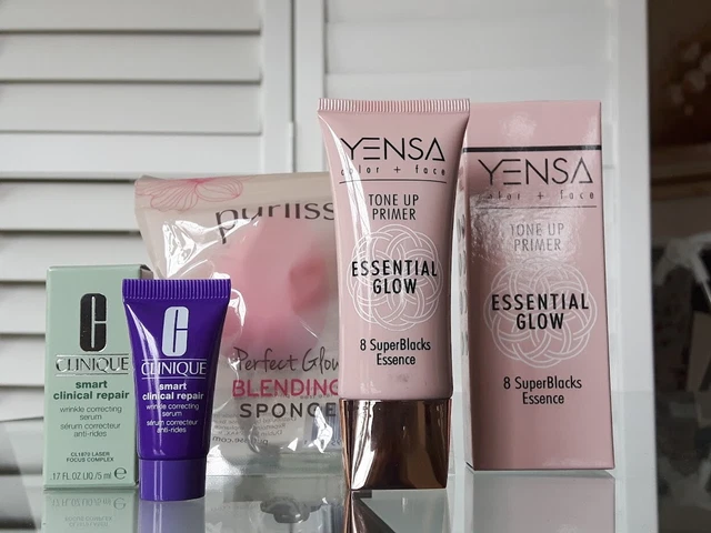 YENSA Tone Up Primer 30 ml + Suero para arrugas CLÍNICO 5 ml + Licuadora de belleza PURLISSE