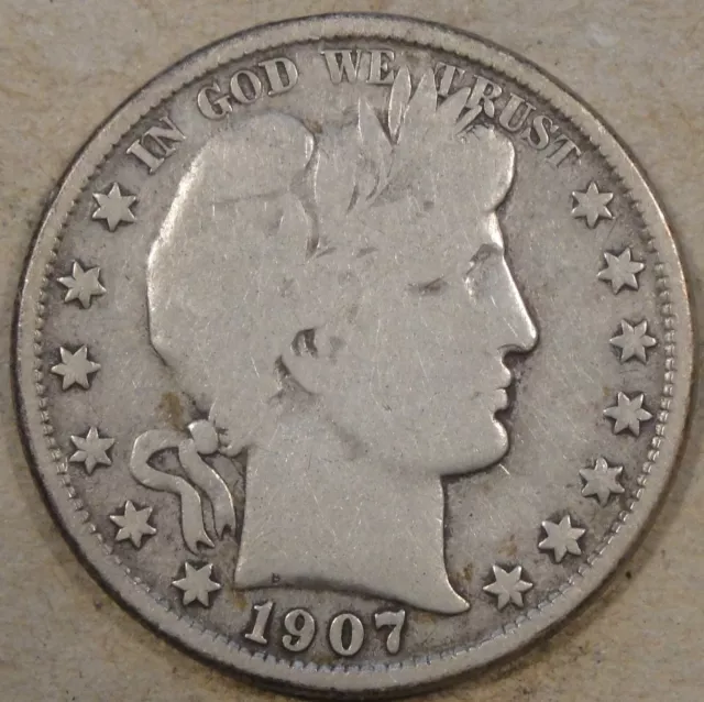 1907-O Barber Half Dollar 50c VG As Pictured