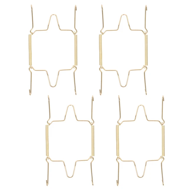 4 pz appendiabiti a molla piastra da parete appendiabiti in metallo con rivestimento supporto piatto decorativo
