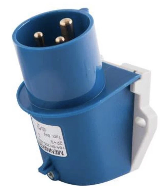 MENNEKES 847 16A 6H 2P Ip44 D-57399 3-Pin Socket Plug 230V Brand New £ ...